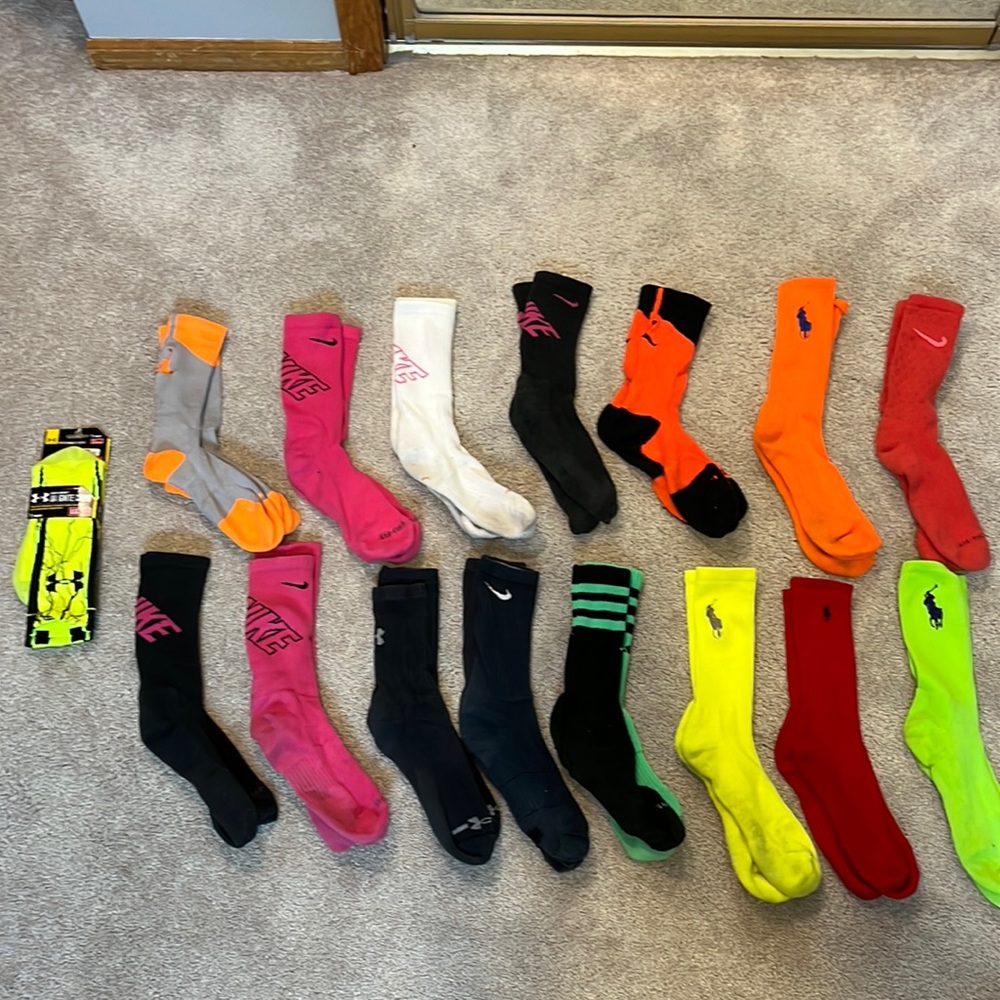 Used Mens athletic sock lot